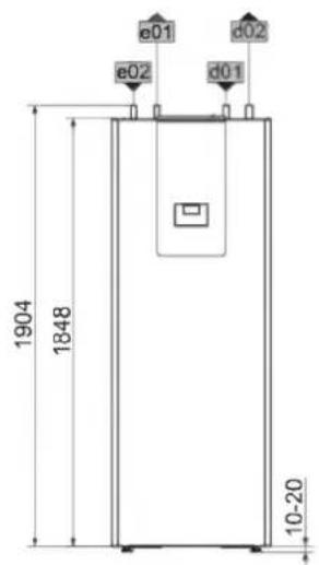STIEBEL ELTRON HSBC 300 cool - Misure e allacciamenti - 1