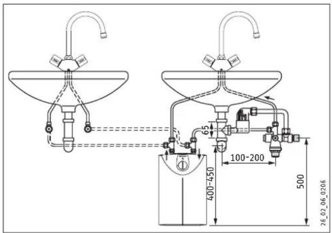 STIEBEL ELTRON SH 15 SLi - SHU undersink installation with safety assembly - 1