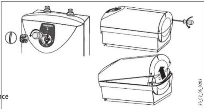 STIEBEL ELTRON SH 15 SLi - Ouvrir l'appareil - 1