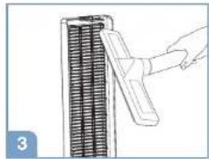 BRAUN Scan & Clean BFD104BE - Cleaning &amp; drying the mesh pre-filter - 3