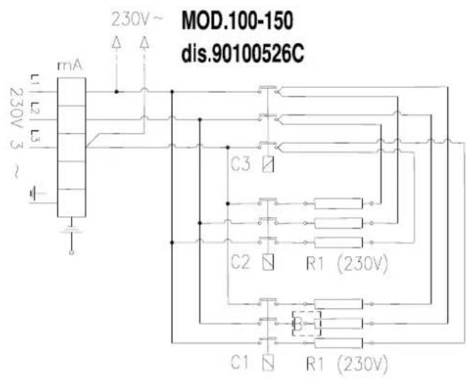 BARTSCHER E145L - SCHEMA ELECTRIQUE RESISTANCES PM.IE 3/PE AC 230V - 1