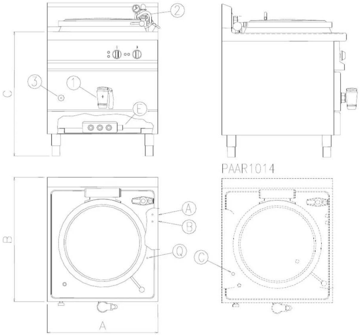 BARTSCHER E145L - PLAN POSITIONS DES RACCORDEMENTS PMIE - 1