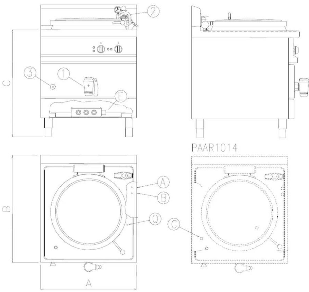 BARTSCHER E342L - PLAN POSITIONS DES RACCORDEMENTS PMIE - 1