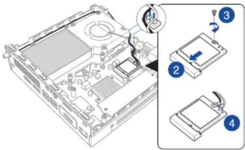 ASUS PB61V - Installing the wireless card - 1