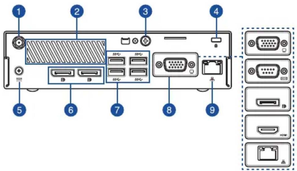 ASUS PB61V - Rear view - 1
