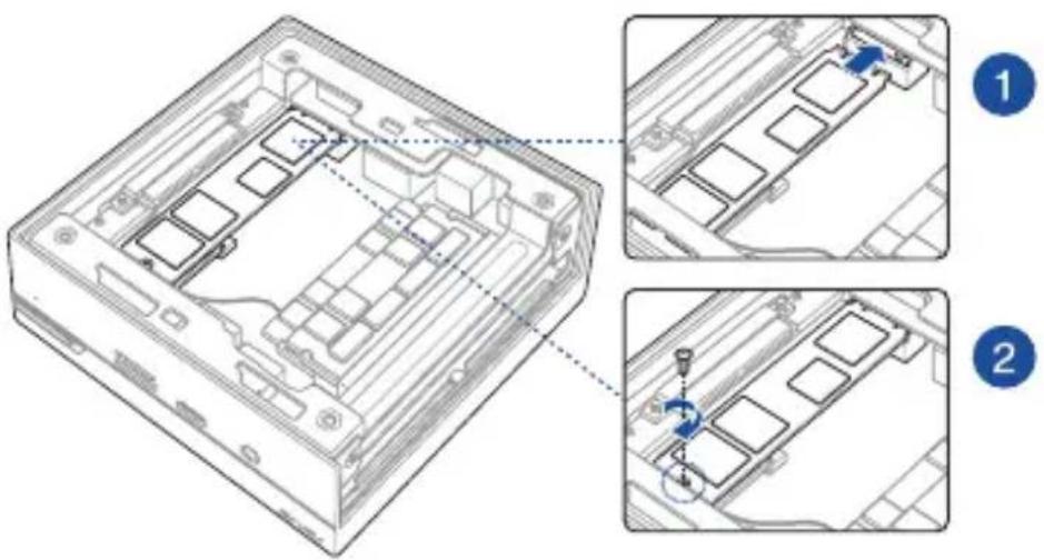 ASUS PN61S - Installer un module m.2 SSD (sur une sélection de modèles) - 1
