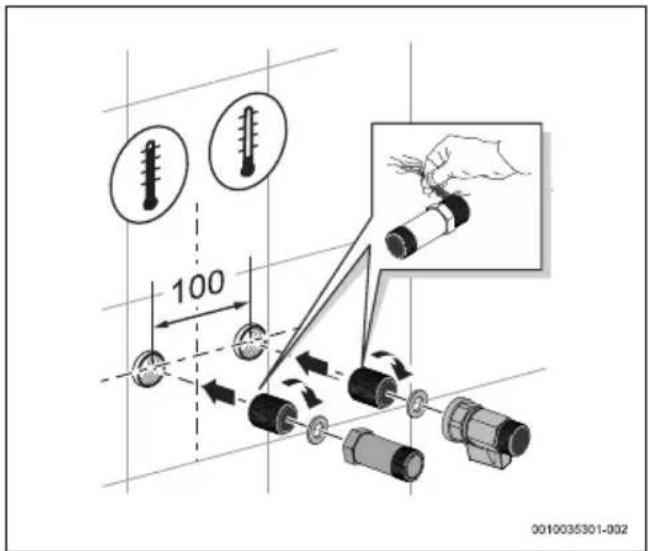 BOSCH Tronic Comfort Plus TR5001R - Oznaczenie przyłączy wody - 3