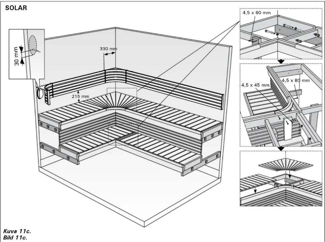 HARVIA Variant S1515R - Montering av lave - 5