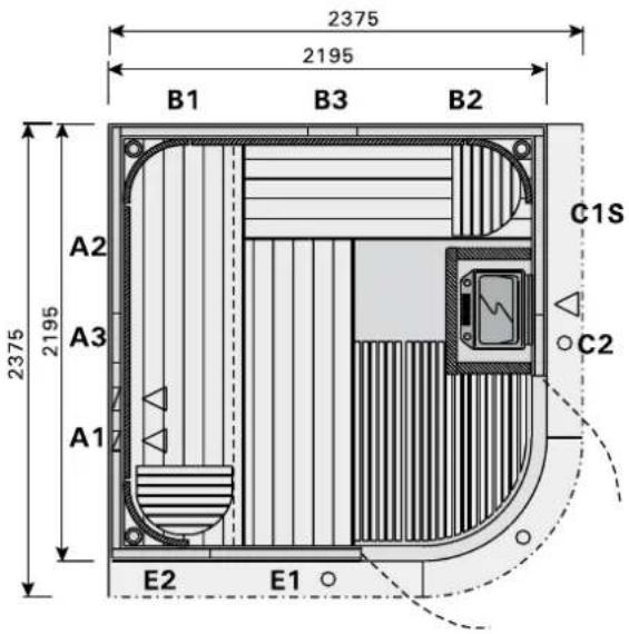 HARVIA Variant S1515R - INSTALACJA LAMPY W SAUNIE - 15
