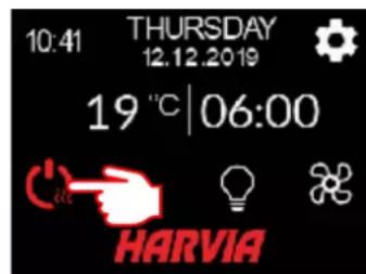 HARVIA C170400VKK - Grundeinstellungen im Startbildschirm - 2