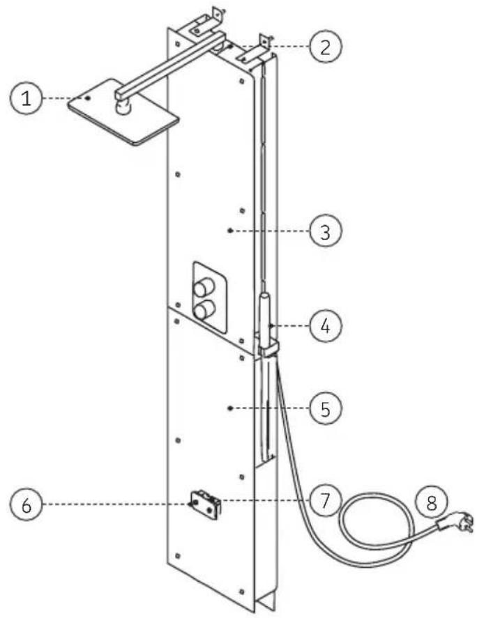 HARVIA Nova SWA30U1XA - Avant d'installer la colonne de douche à vapeur, lisez les instructions d'installation et vérifiez les points suivants : - 1