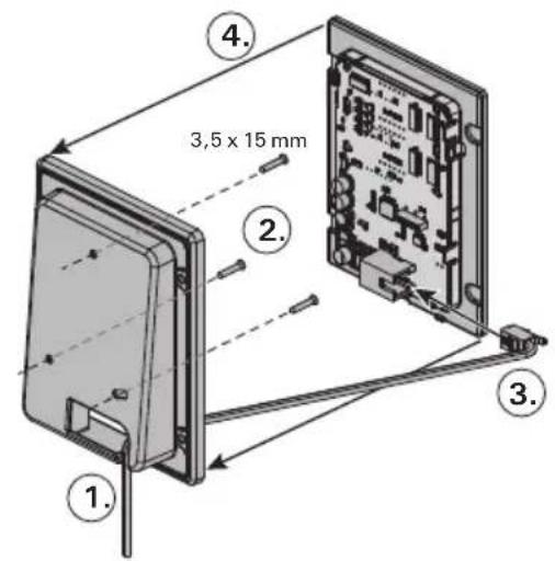 HARVIA Nova SWA30U1XA - NL: Het bedieningspaneel installeren - 2
