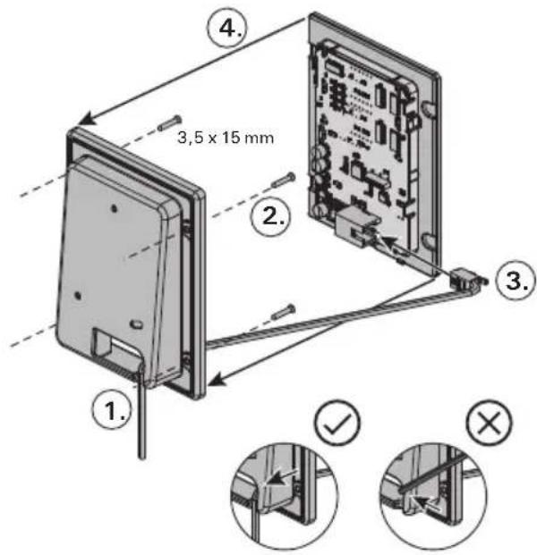 HARVIA Nova SWA30U1XA - NL: Het bedieningspaneel installeren - 4