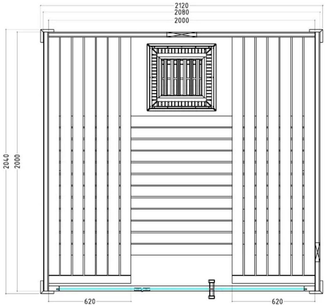 HARVIA Olympus 4020830 - Floor plan - 1