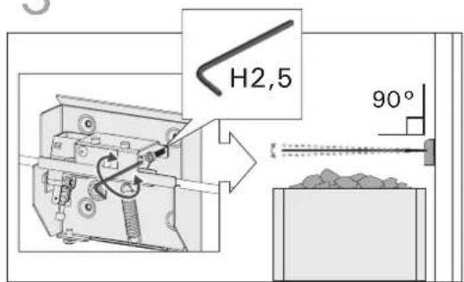 HARVIA SFE220400 - Befestigung des Sicherheitschalters - 3