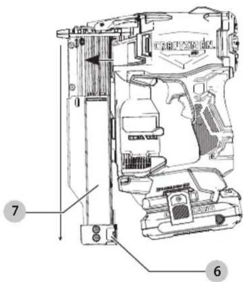 Technical diagram of a mechanical device with numbered parts and labeled components