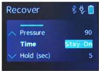 THERABODY RecoveryAir PRO - Définir la durée de traitement continu - 1