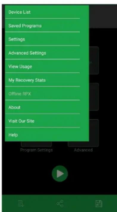THERABODY RecoveryAir PRO - Menu - 1