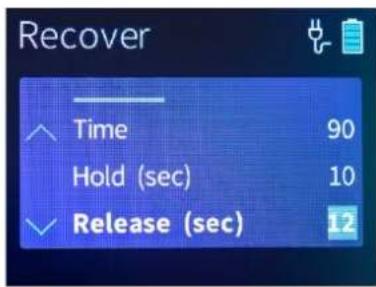 THERABODY RecoveryAir PRO - ÉTAPE12 : Définir l'heure de dégonflage - 1