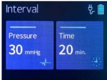 THERABODY RecoveryAir PRO - Étape 8 : définir la durée d'activation, la pause et le total (programme d'intervalle uniquement) - 1