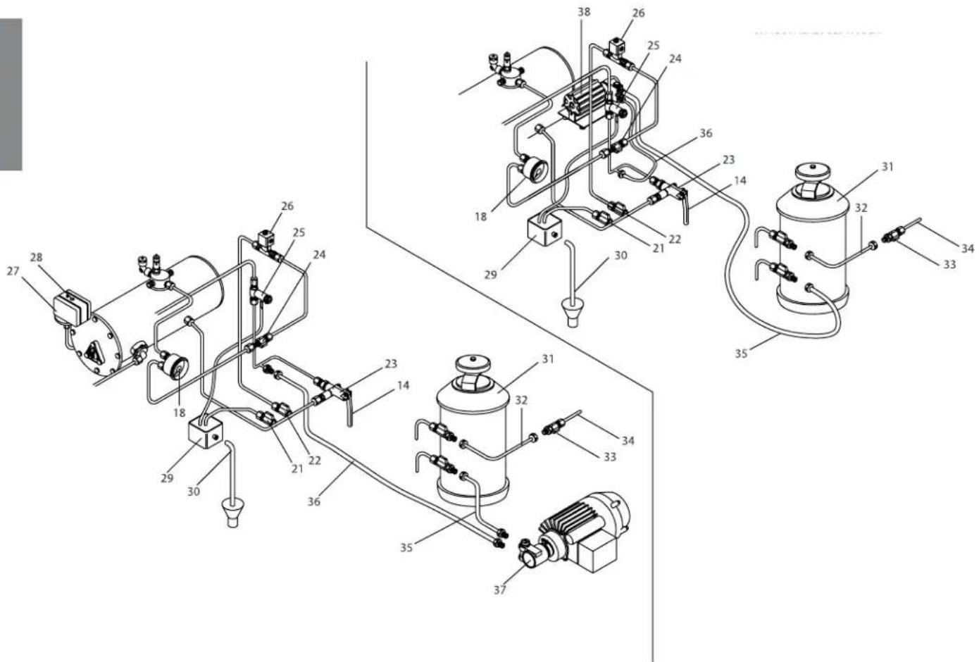 La San Marco 85 SE - Diagram of water feed system - 2