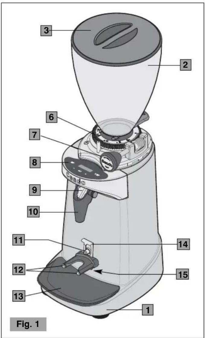 Ceado E37R - Componenti principali (Fig. 1, Fig. 1a/b, Fig. 2, Fig. 3) - 1