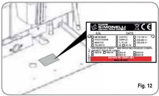 NUOVA SIMONELLI Talento - IDENTIFICAZIONE MACCHINA - 1