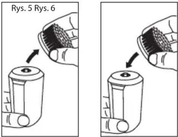 REMINGTON RECHARGE Compact Cleansing - Zdejmowanie glówki szczoteczki: - 1