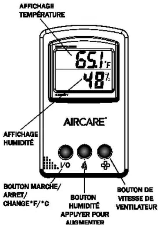 AirCare Pedestal EP9500 - Instructions de telecommande (EP9R série) - 1