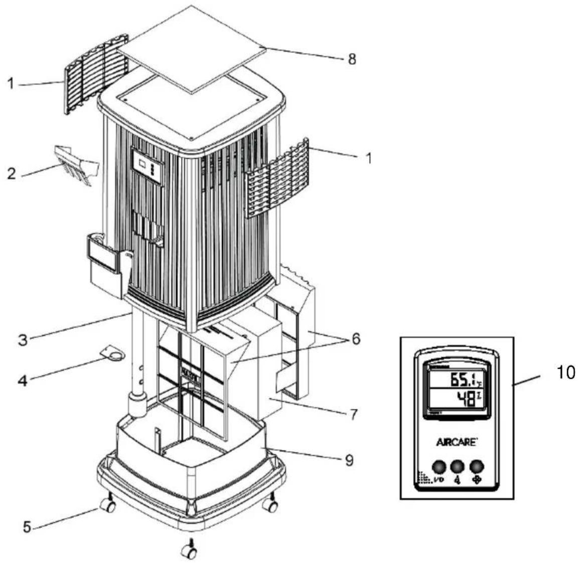 AirCare Pedestal EP9500 - ALMACENAMIENTO DURANTE EL VERANO - 1