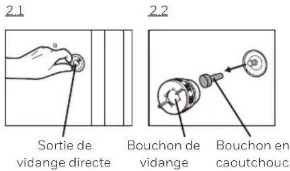 HONEYWELL DH45PWKN - Drainage de l'eau continue - utilisez un tuyau d'arrosage (tuyau non inclus) - 1