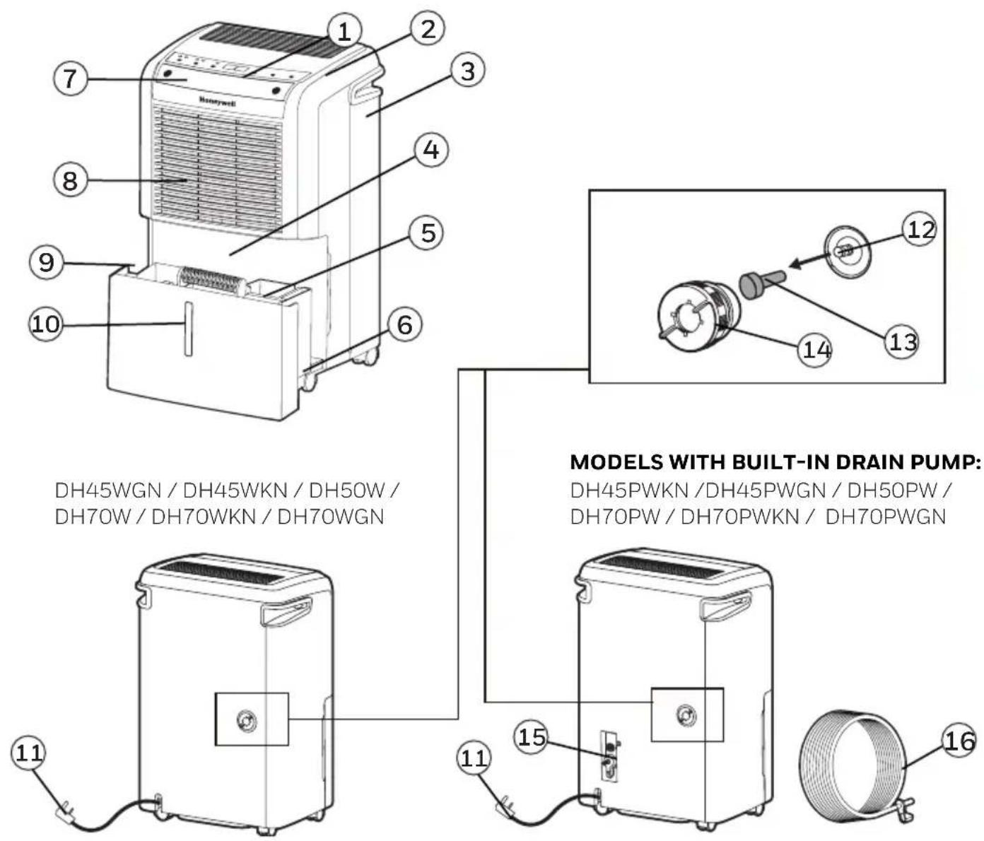 HONEYWELL DH45PWKN - 1