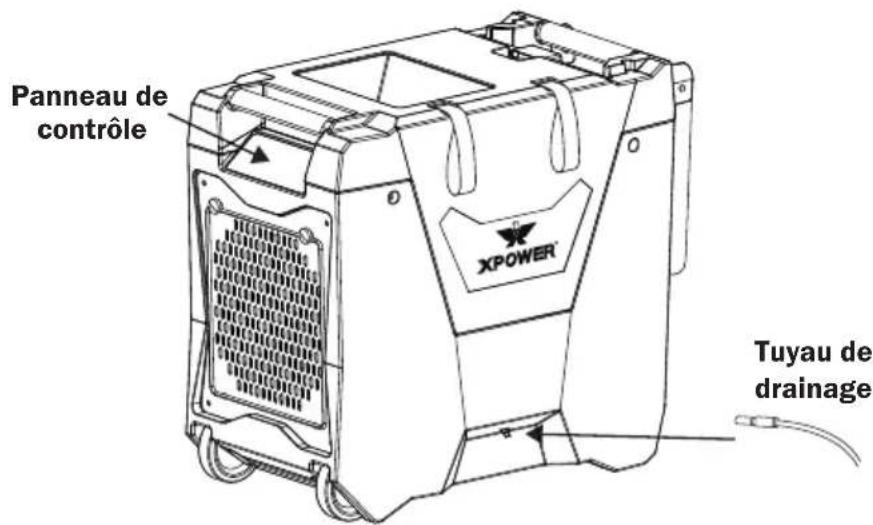 XPower XD85L2 - Installation du tuyau de drainage - 1