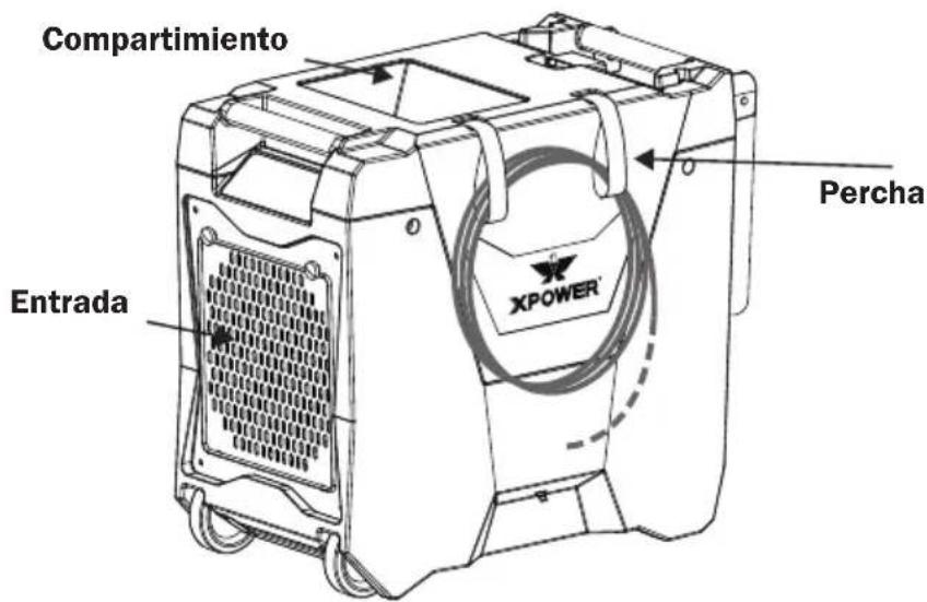 XPower XD85L2 - Organizar el Cable de Alimentación y la Manguera de Drenaje - 1