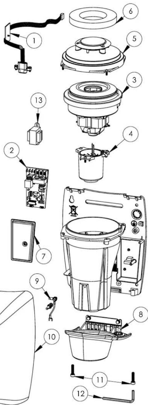World Dryer SMARTdri Plus - Lista de repuestos del secamanos SMARTdri™ y SMARTdri Plus - 2