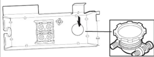 JENN-AIR JDPSS245LX - Fije el cable en el protector de cables - 1