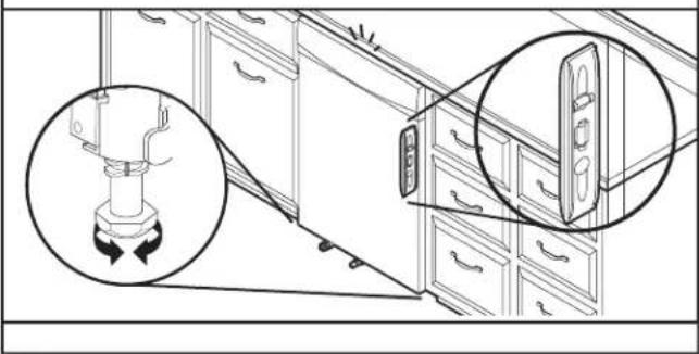 JENN-AIR JDPSS245LX - Compruebe la verticalidad y ajuste las patas si esnecessary - 1