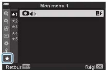 OLYMPUS OM5 - Ajout d'éléments à mon menu - 6