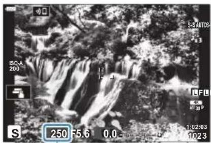 OLYMPUS OM5 - Choisir une vitesse d'obturation (s : priorité obturateur EA) - 4