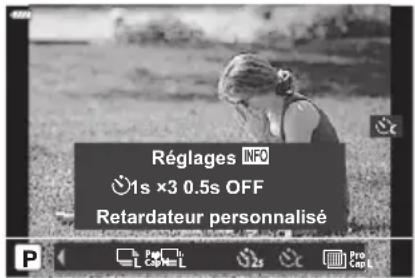 OLYMPUS OM5 - Options du retardateur (retardateur personnalisé) - 1