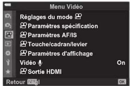 OLYMPUS OM5 - Menu vidéo - 1