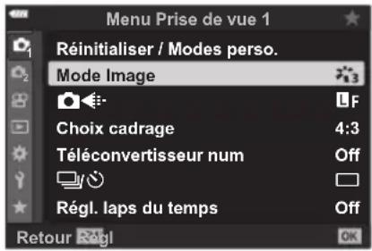 OLYMPUS OM5 - Options de traitement (mode image) - 1