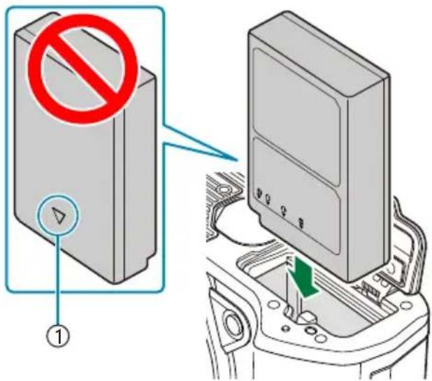 OLYMPUS OM5 - Insertion de la batterie - 2