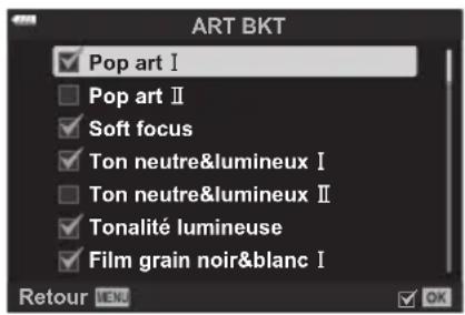OLYMPUS OM5 - Bracketing du filtre artistique (ART BKT) - 1