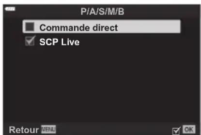OLYMPUS OM5 - MENU → ⚙ → D1 → [réglage] - 3