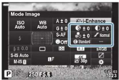 OLYMPUS OM5 - Options de traitement (mode image) - 2