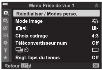 OLYMPUS OM5 - Enregistrement des paramètres (attribuer à mode perso.) - 1