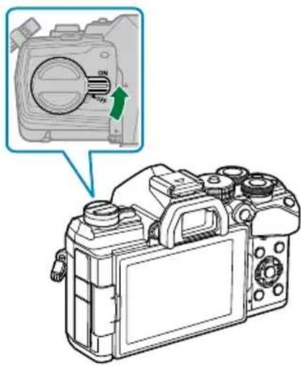 OLYMPUS OM5 - Définissez le levier on/off sur on. - 1