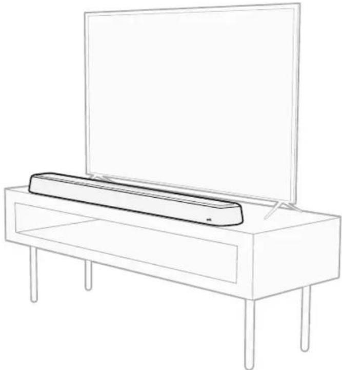 POLK MagniFi Max AX SR - Placer la barre de son - 1