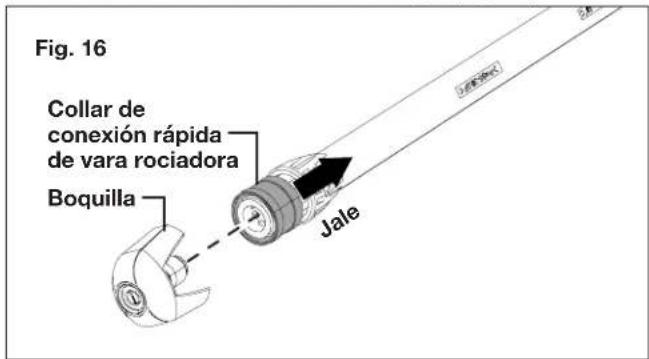 Fig. 16 Collar de conexión rápida de vara rociadora Boquilla Jale